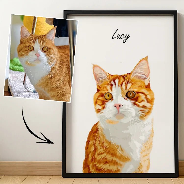 Memorial – Pet Lenticular Portrait - Lenticular Paw