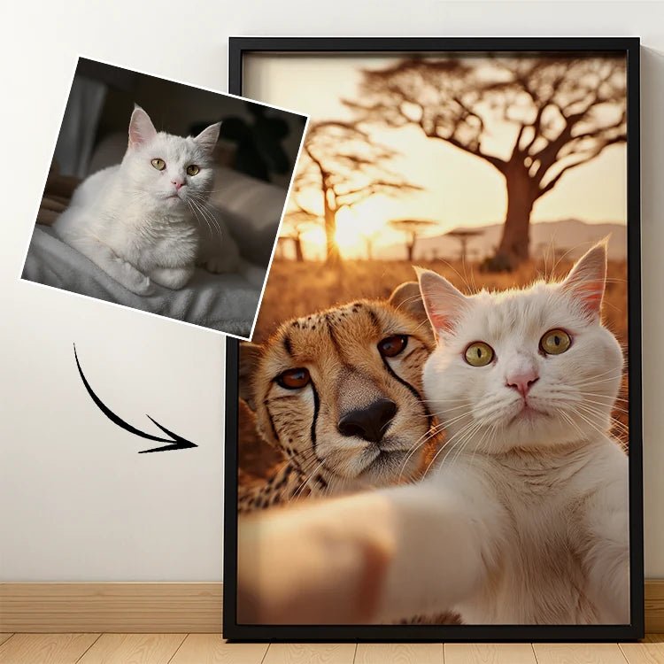 Big Grassland Selfie – Pet Lenticular Portrait - Lenticular Paw