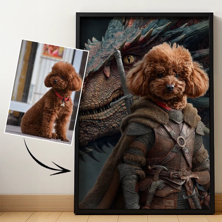 Knight Warrior – Pet Lenticular Portrait - Lenticular Paw