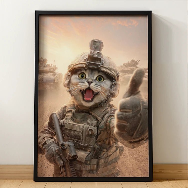 Soldier – Pet Lenticular Portrait - Lenticular Paw