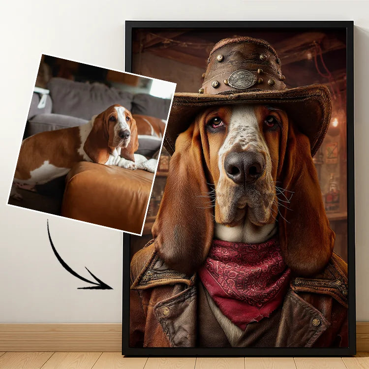 Western Cowboy – Pet Lenticular Portrait