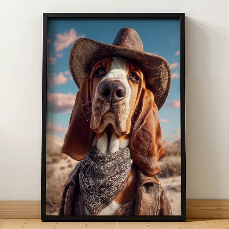 Western Cowboy – Pet Lenticular Portrait - Lenticular Paw