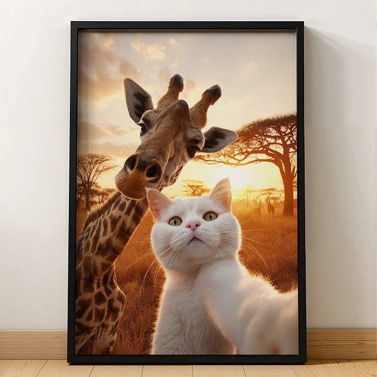 Selfie en la pradera: retrato lenticular de mascota