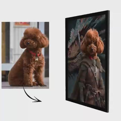Caballero Guerrero – Retrato Lenticular de Mascota