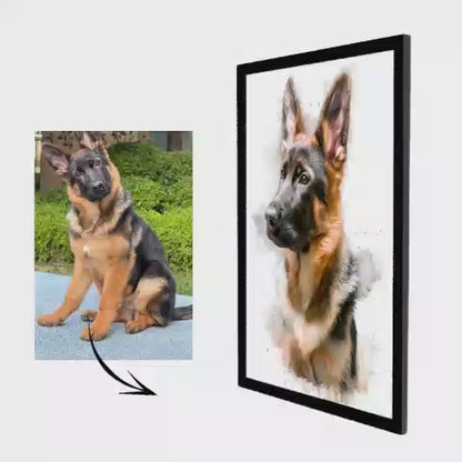 Watercolor – Pet Lenticular Portrait