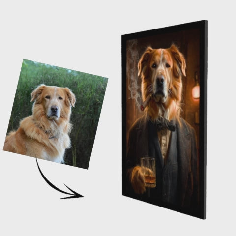 Godfather - Pet Lenticular Portrait