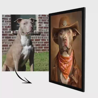 Western Cowboy – Pet Lenticular Portrait