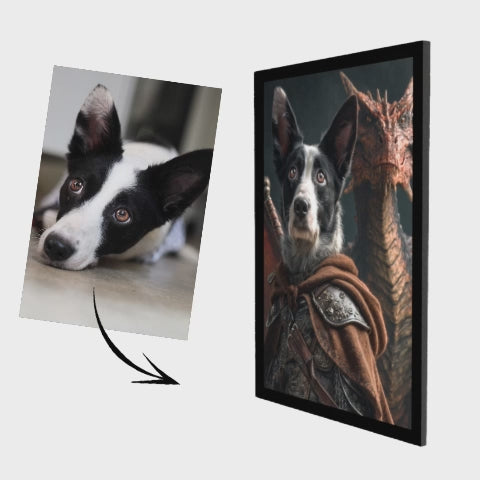 Caballero Guerrero – Retrato Lenticular de Mascota