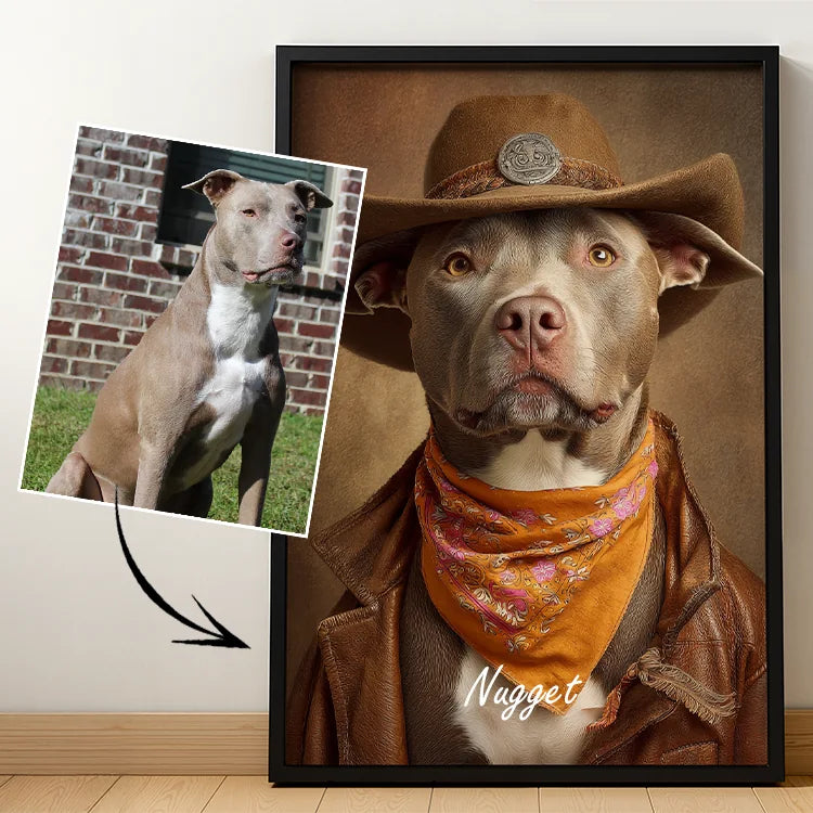 Western Cowboy – Pet Lenticular Portrait